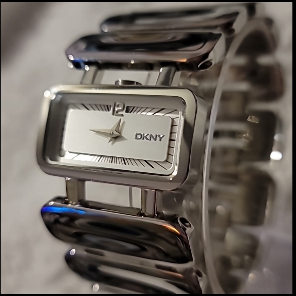 Dkny Solid Stainless Steel Rectangular Ingots Lad… - image 1